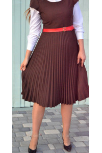 Сарафан офісний плісе, ательє пошиття, костюмні тканини, шкіра, кожзам