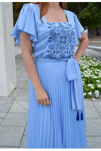 Сарафан плісе ательє пошиття шкіра міді довжини